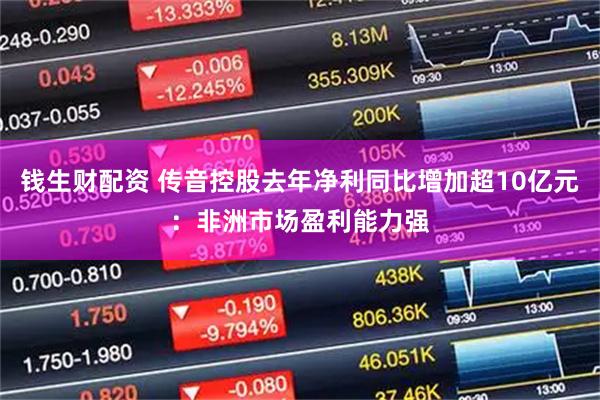 钱生财配资 传音控股去年净利同比增加超10亿元：非洲市场盈利能力强